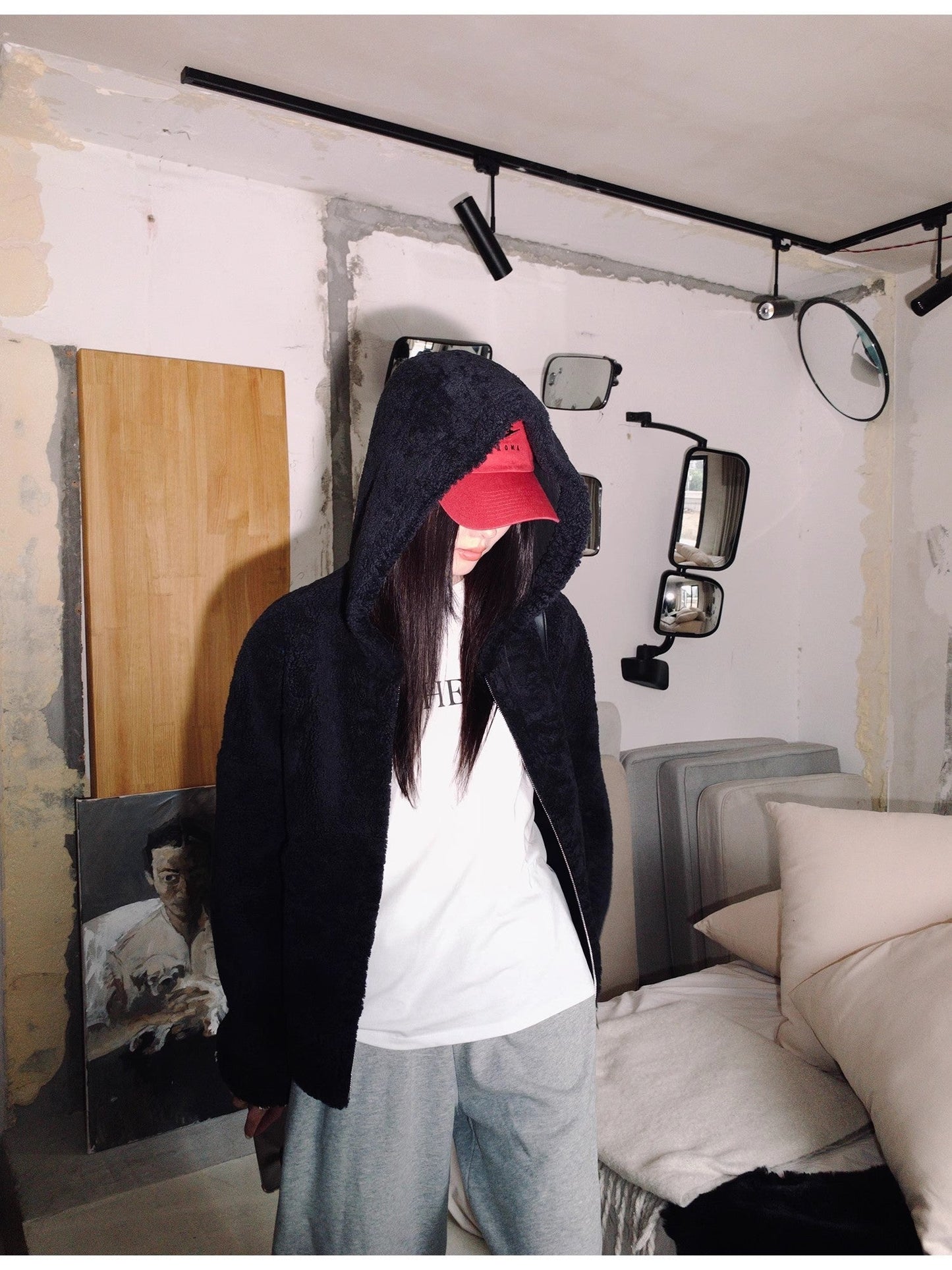 Women's Hooded Merino Sheepskin Jacket