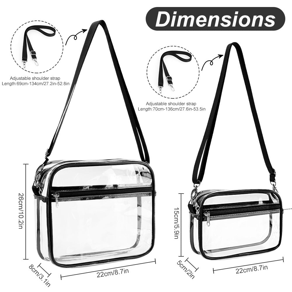 Transparent satchel set Two piece New