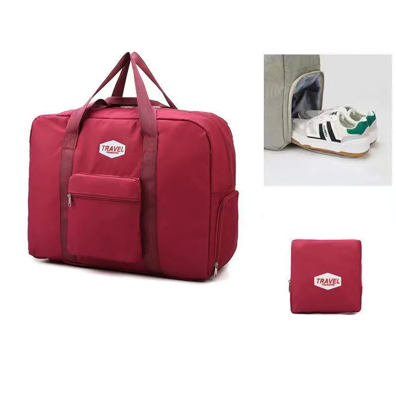 Waterproof Foldable Luggage Organizer Travel Bags Set With Shoe Compartment