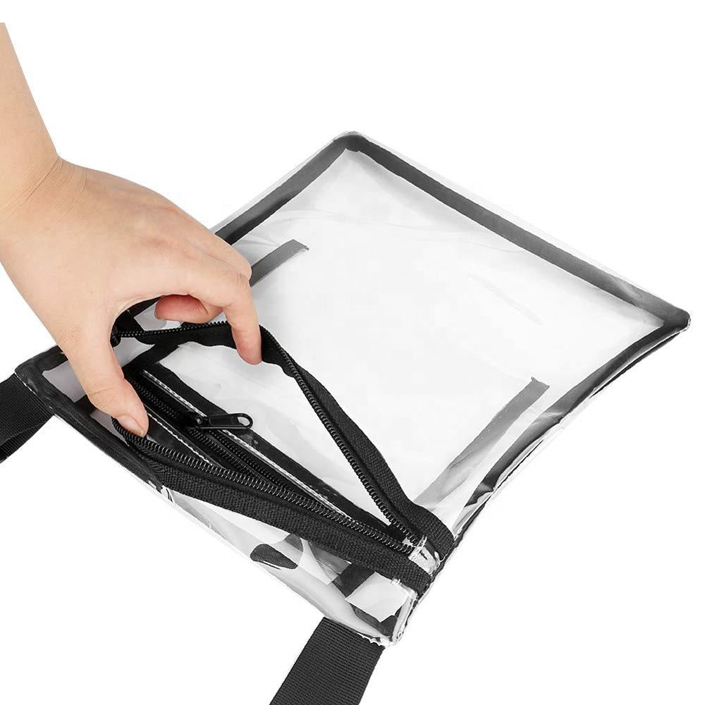 Clear Cross Body Tote Bag With Inner Pocket and Adjustable Strap for NFL Stadium