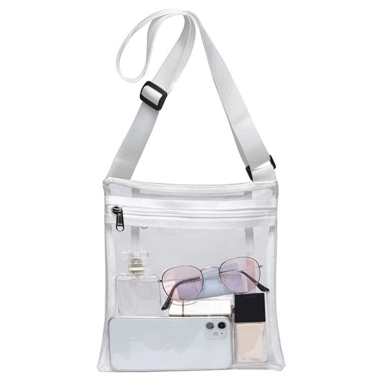 Clear Cross Body Tote Bag With Inner Pocket and Adjustable Strap for NFL Stadium