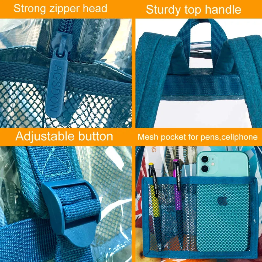 Clear Backpack, Heavy Duty Transparent Bag