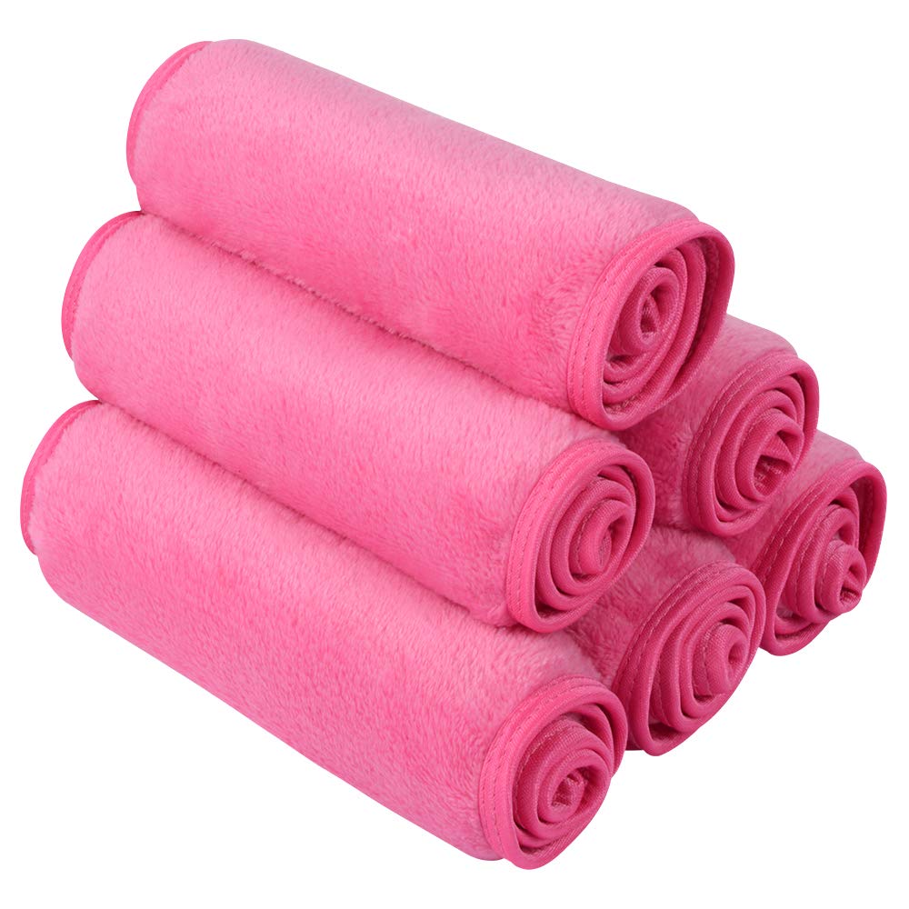 6Pcs Large Microfiber Makeup Remover Reusable Wash Towels