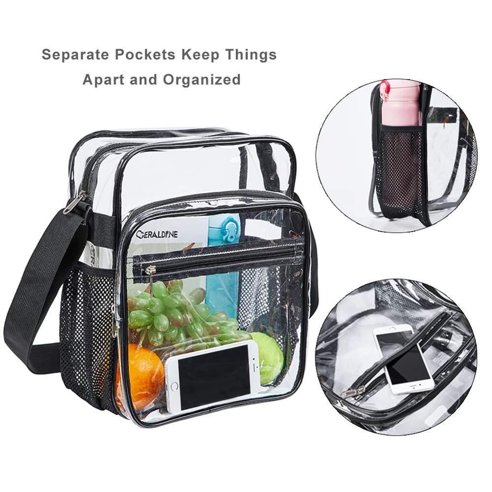 Clear Transparent Crossbody Messenger Bag