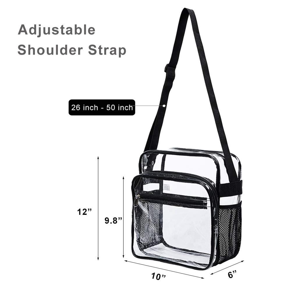 Clear Transparent Crossbody Messenger Bag