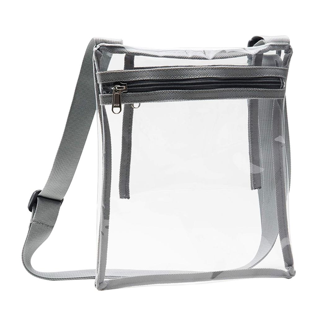 Clear Cross Body Tote Bag With Inner Pocket and Adjustable Strap for NFL Stadium