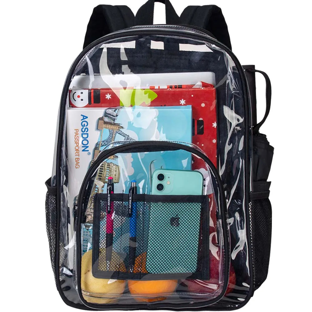 Clear Backpack, Heavy Duty Transparent Bag