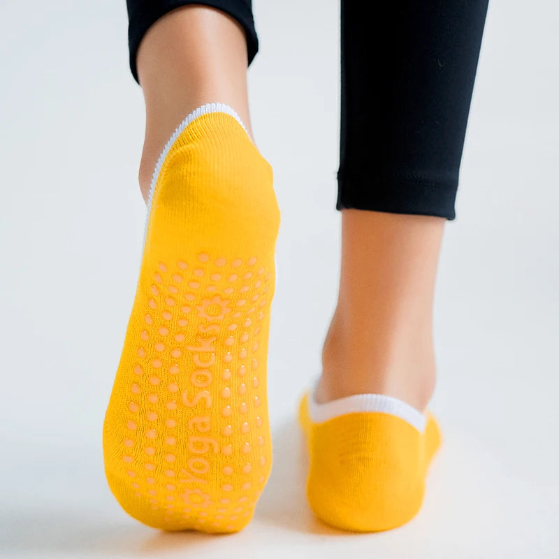 Women Sport Casual Yoga Non-Slip Silicone on the bottom Pilates Socks