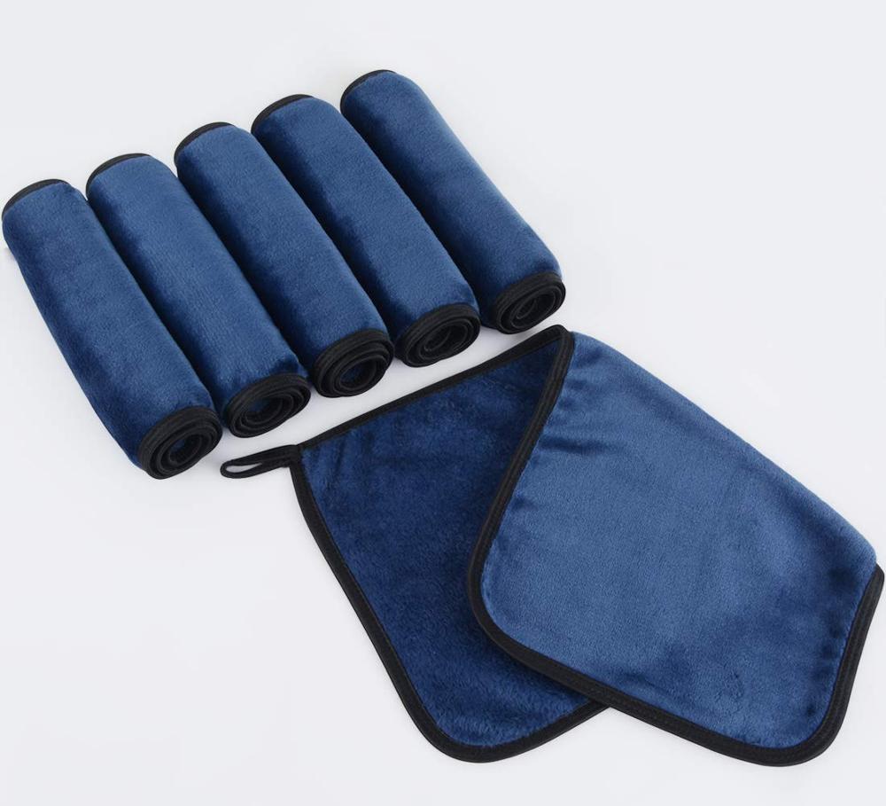 6Pcs Large Microfiber Makeup Remover Reusable Wash Towels