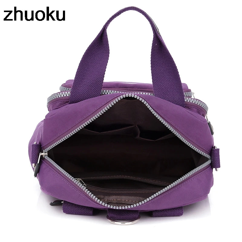 Women Messenger Light Travel Waterproof Nylon Double Shoulder Crossbody Tote Bag