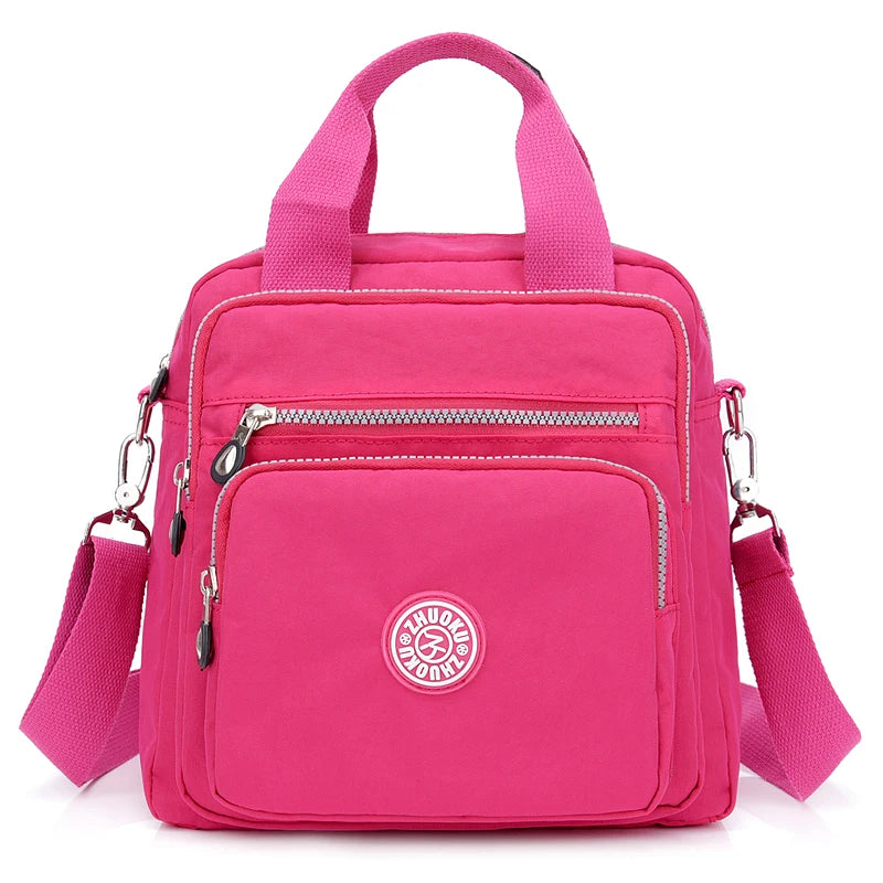 Women Messenger Light Travel Waterproof Nylon Double Shoulder Crossbody Tote Bag