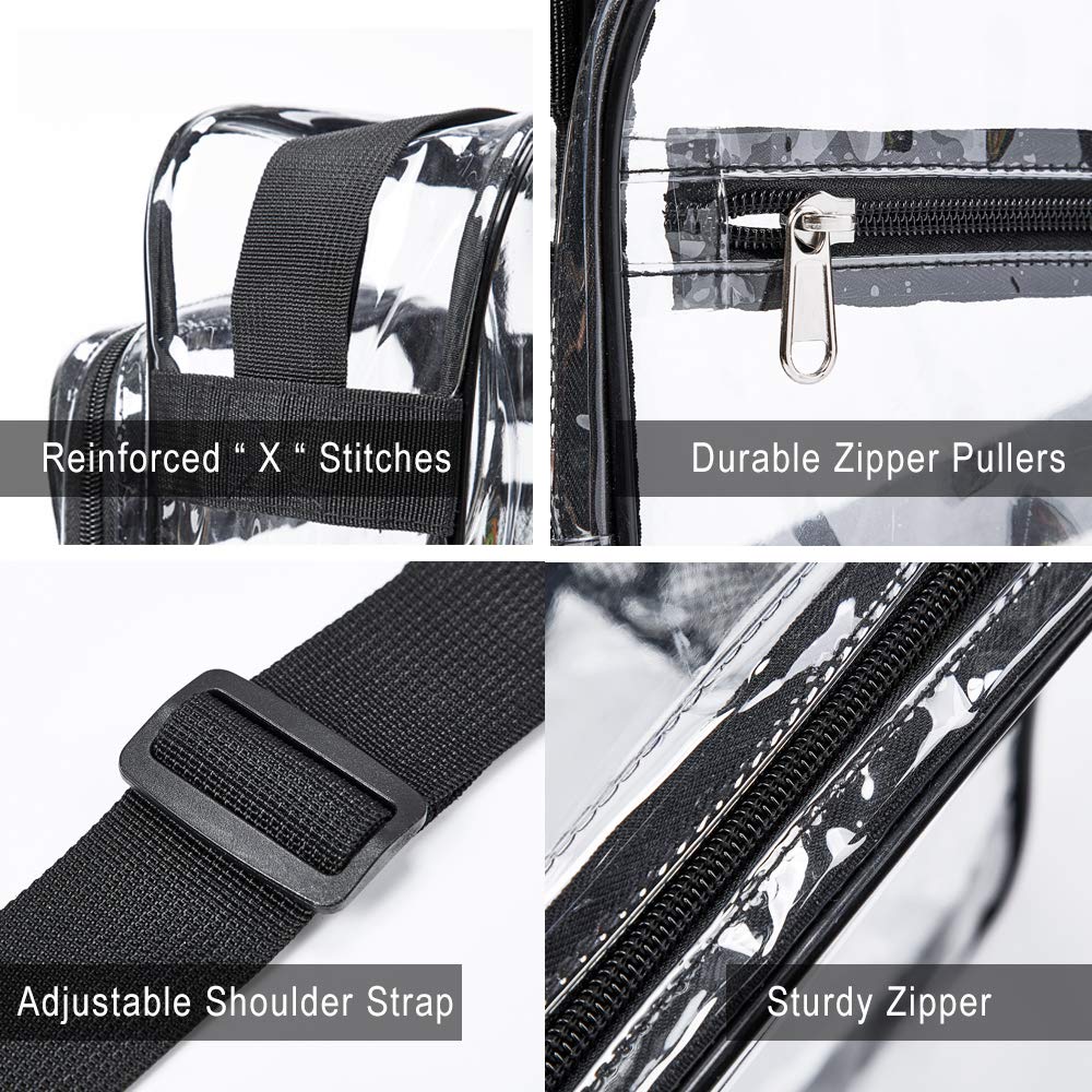 Clear Transparent Crossbody Messenger Bag