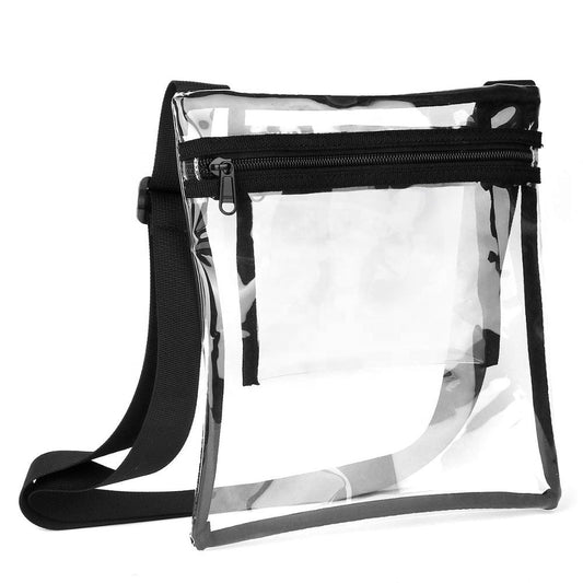 Clear Cross Body Tote Bag With Inner Pocket and Adjustable Strap for NFL Stadium