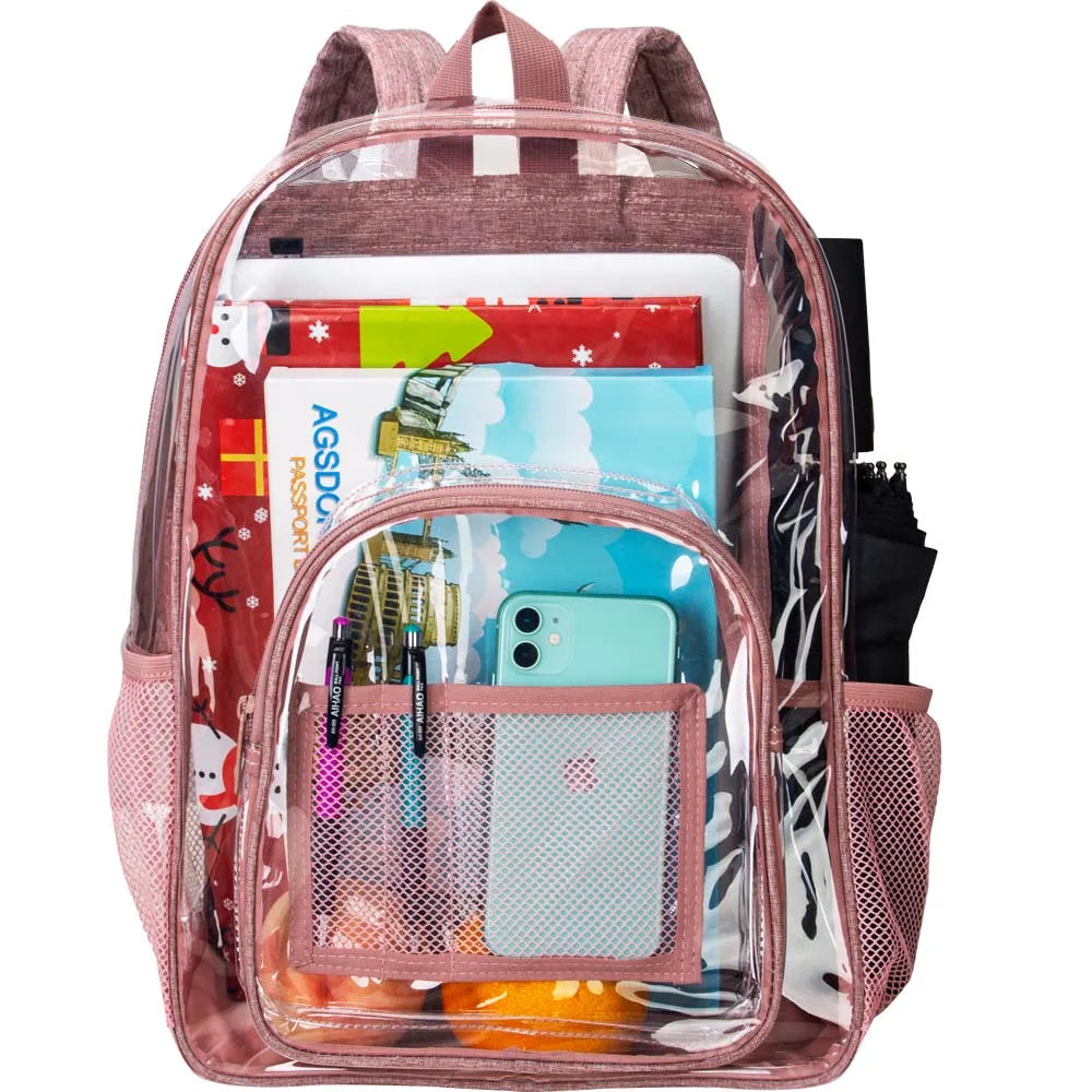 Clear Backpack, Heavy Duty Transparent Bag