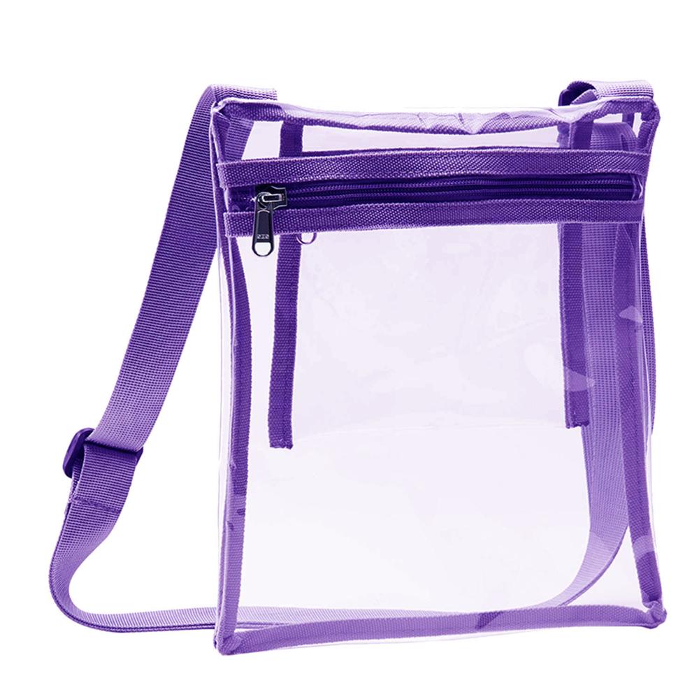 Clear Cross Body Tote Bag With Inner Pocket and Adjustable Strap for NFL Stadium