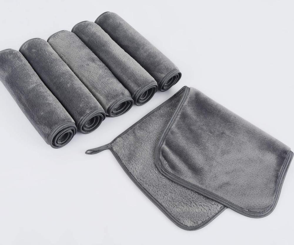 6Pcs Large Microfiber Makeup Remover Reusable Wash Towels