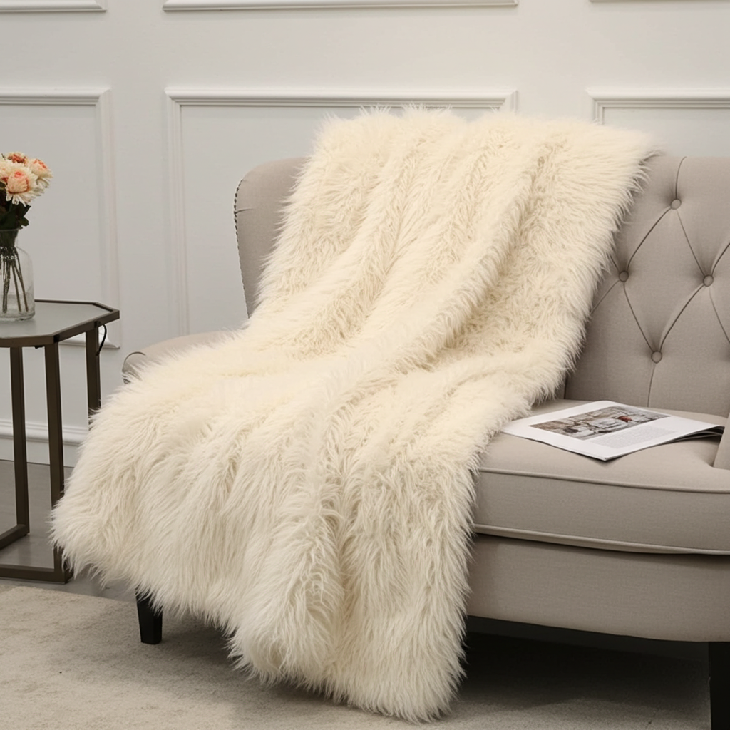 Mongolian Faux Fur Luxury Throw