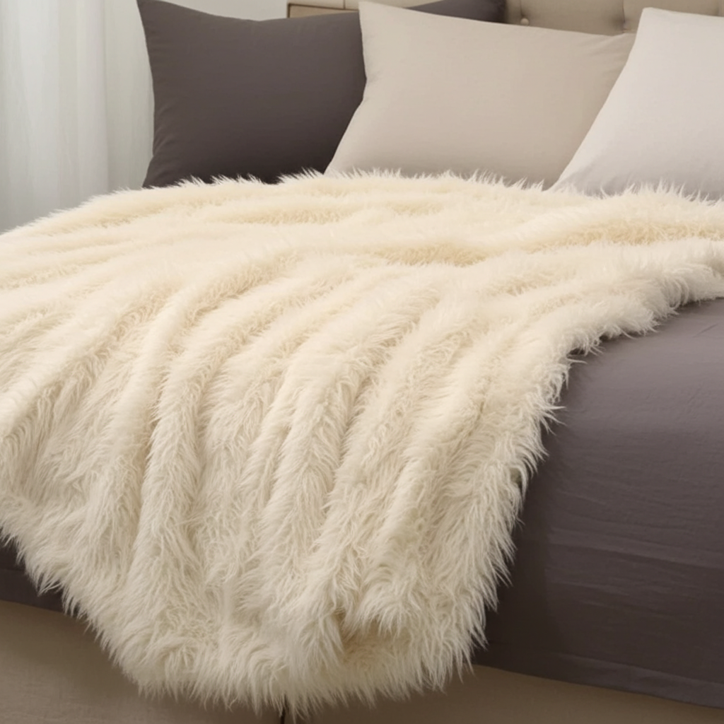 Mongolian Faux Fur Luxury Throw