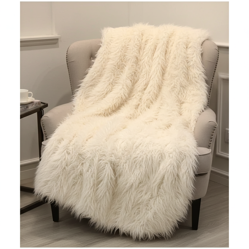 Mongolian Faux Fur Luxury Throw
