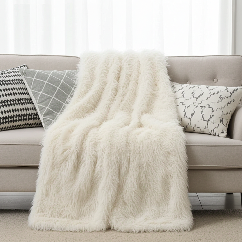 Mongolian Faux Fur Luxury Throw