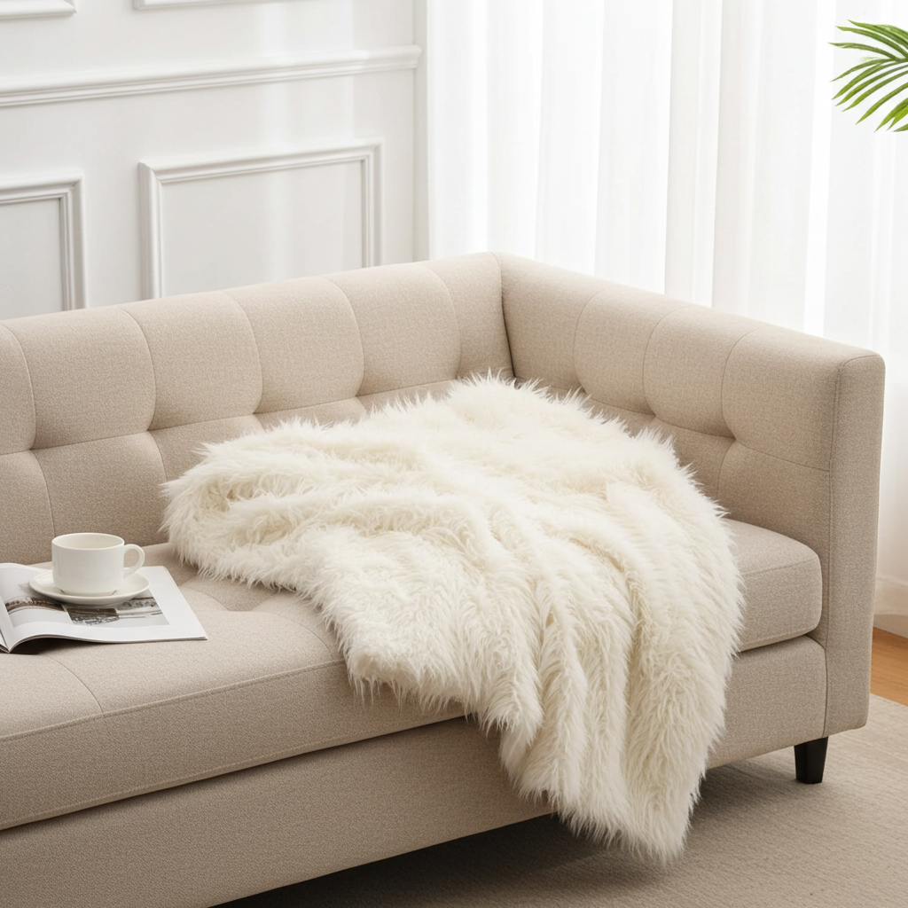 Mongolian Faux Fur Luxury Throw