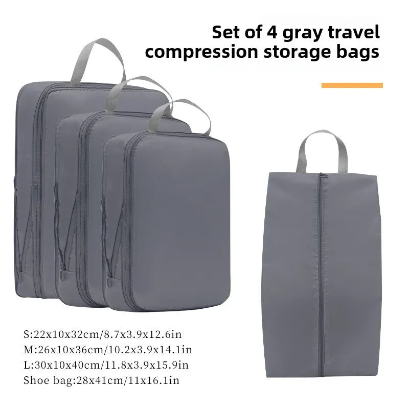 Travel Compression Packing Cube Organizer 4Pcs