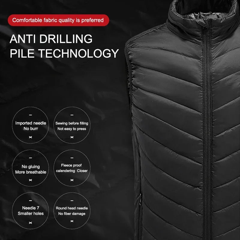 Thermal USB Self Heated Electric Vest for Men or Women