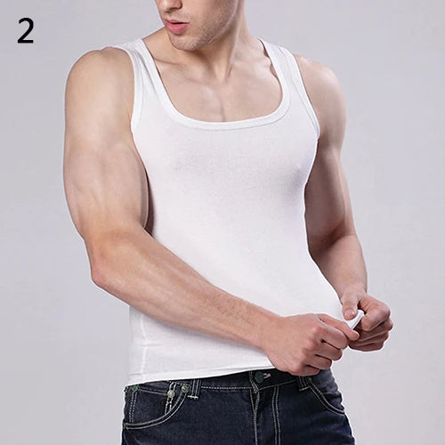 Men's Casual Tank Sleeveless Muscle Slim Top Bodybuilding Fitness T-Shirts