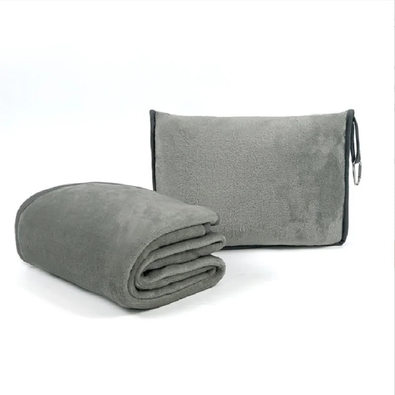 Airplane Blanket with Soft Pillowcase Travel Essentials