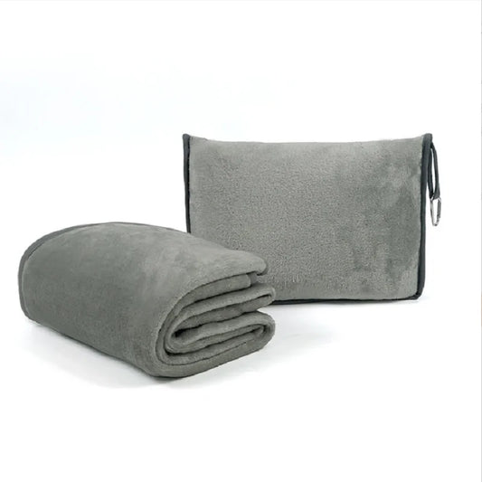 Airplane Blanket with Soft Pillowcase Travel Essentials