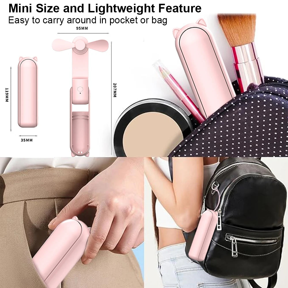 Portable Mini USB Handheld Pocket Fan