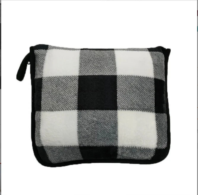 Airplane Blanket with Soft Pillowcase Travel Essentials
