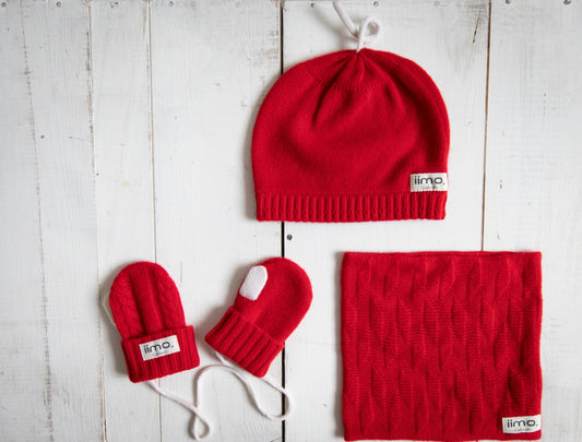 Luxury Cashmere Scarf, Hat & Glove Set (Limited Edition) for Kids