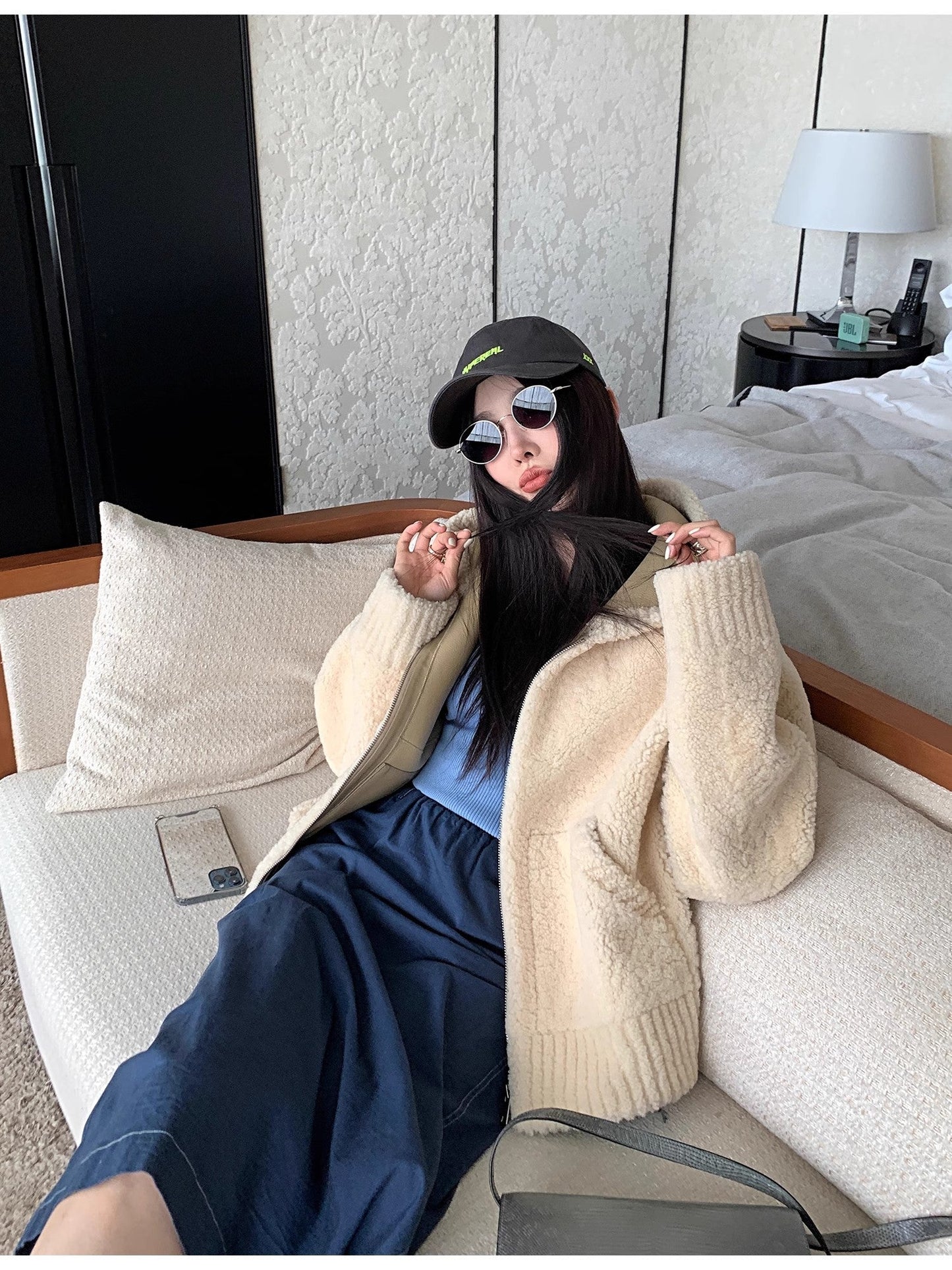 Women's Hooded Merino Sheepskin Jacket