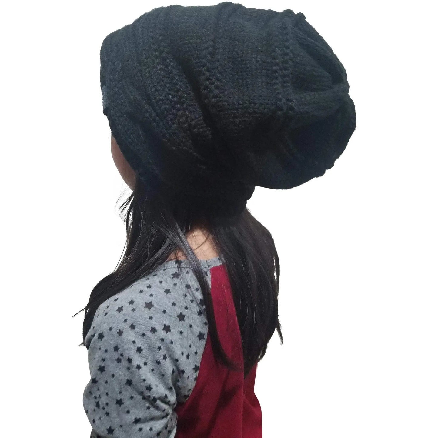 Fleece Lined Slouch Baggy Hat