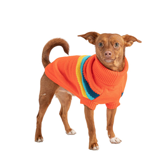 Alpine Sweater for Pets- Orange