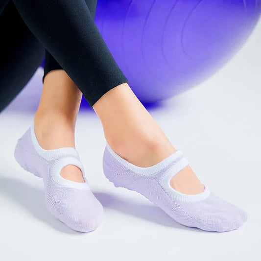 Women Sport Casual Yoga Non-Slip Silicone on the bottom Pilates Socks