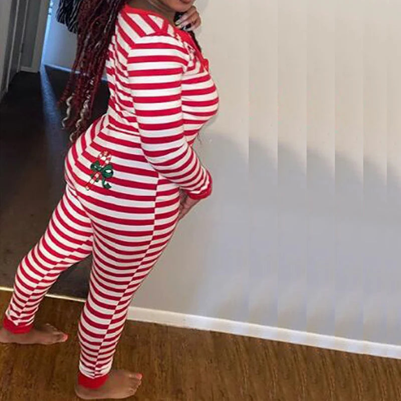 Christmas Pajamas Loungewear Onesie Sleep Lounge Wear Set Women Sleepwear