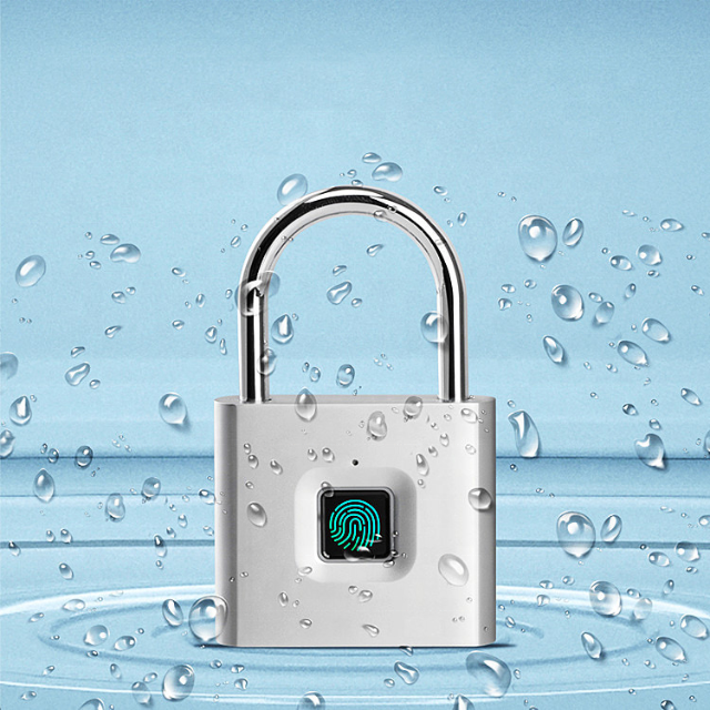 Indoor Zinc Alloy Luggage Locker Keyless Electronic Fingerprint Smart Padlock