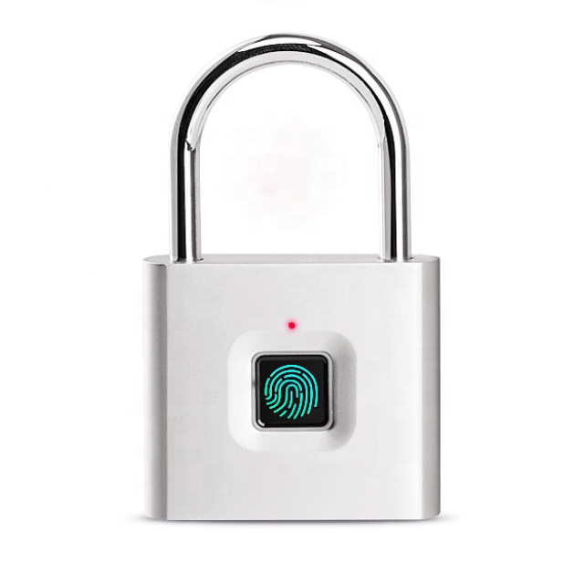 Indoor Zinc Alloy Luggage Locker Keyless Electronic Fingerprint Smart Padlock