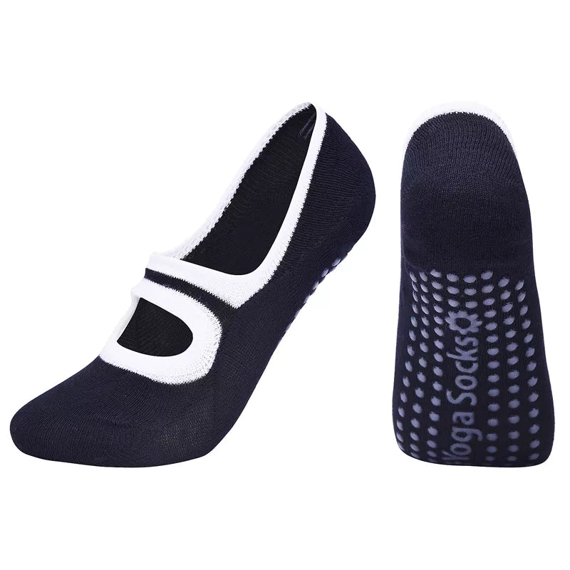 Women Sport Casual Yoga Non-Slip Silicone on the bottom Pilates Socks