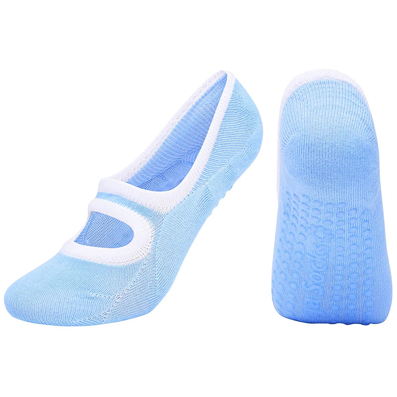 Women Sport Casual Yoga Non-Slip Silicone on the bottom Pilates Socks
