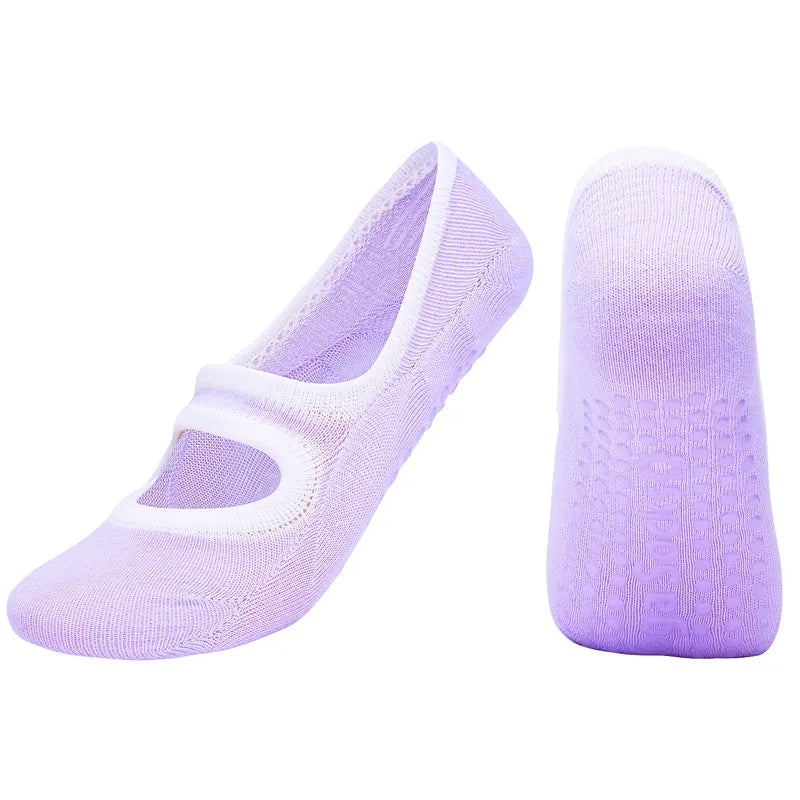 Women Sport Casual Yoga Non-Slip Silicone on the bottom Pilates Socks