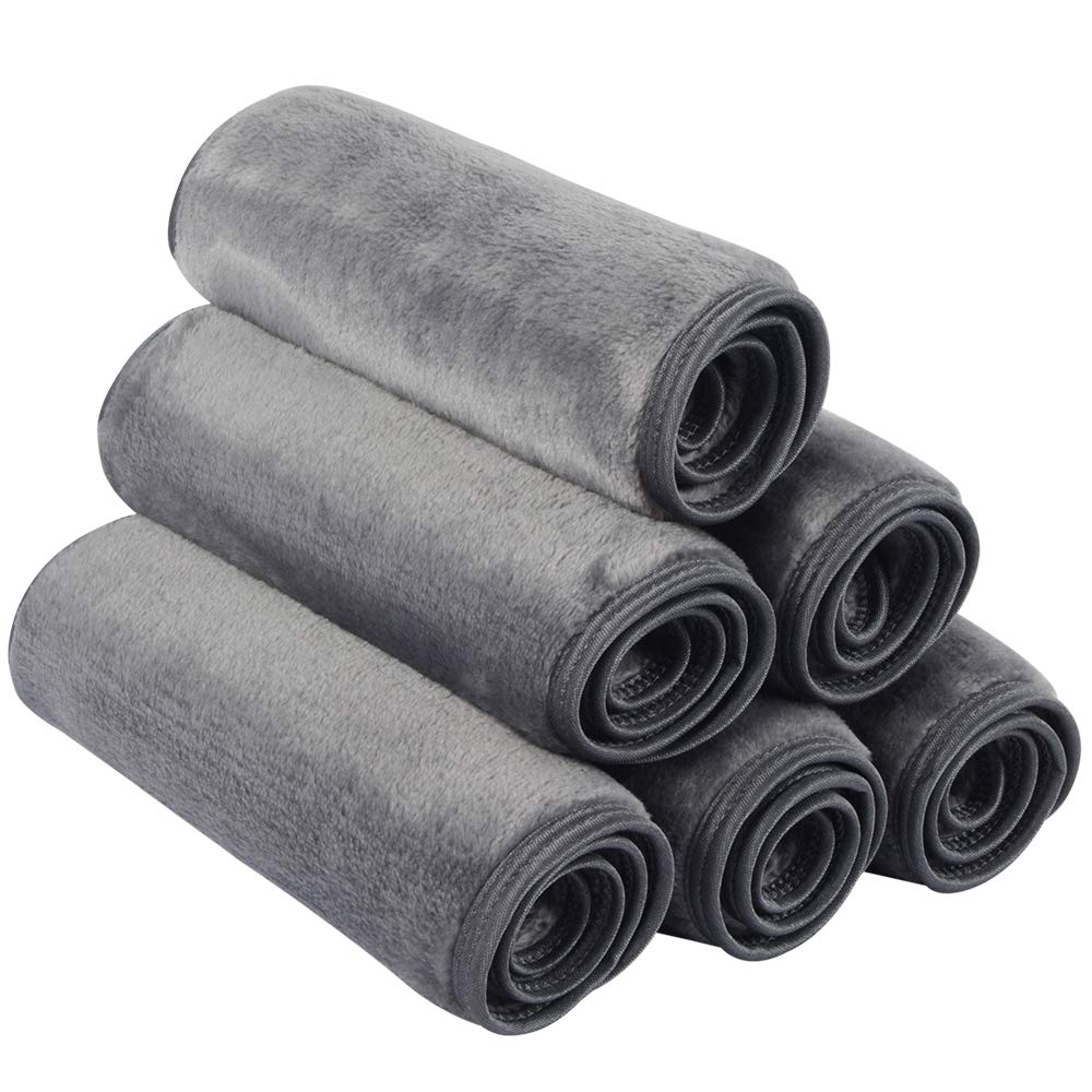 6Pcs Large Microfiber Makeup Remover Reusable Wash Towels