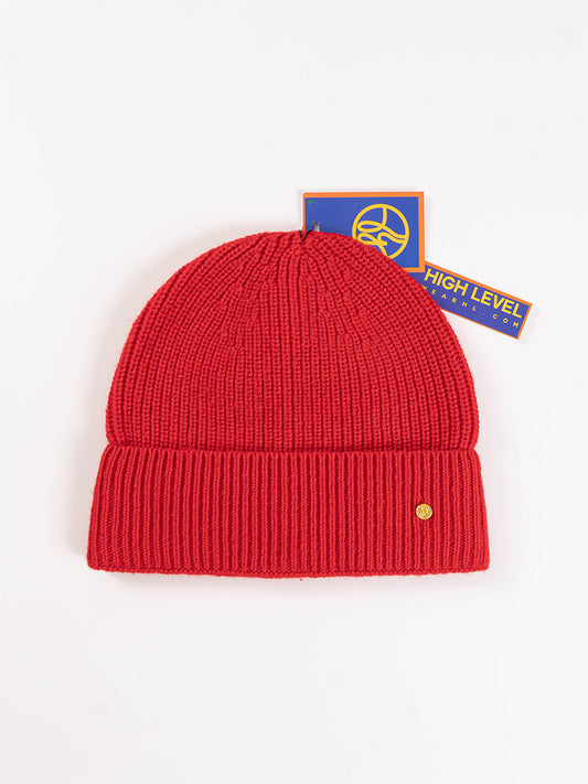 Cashmere Beanie Hat- Red