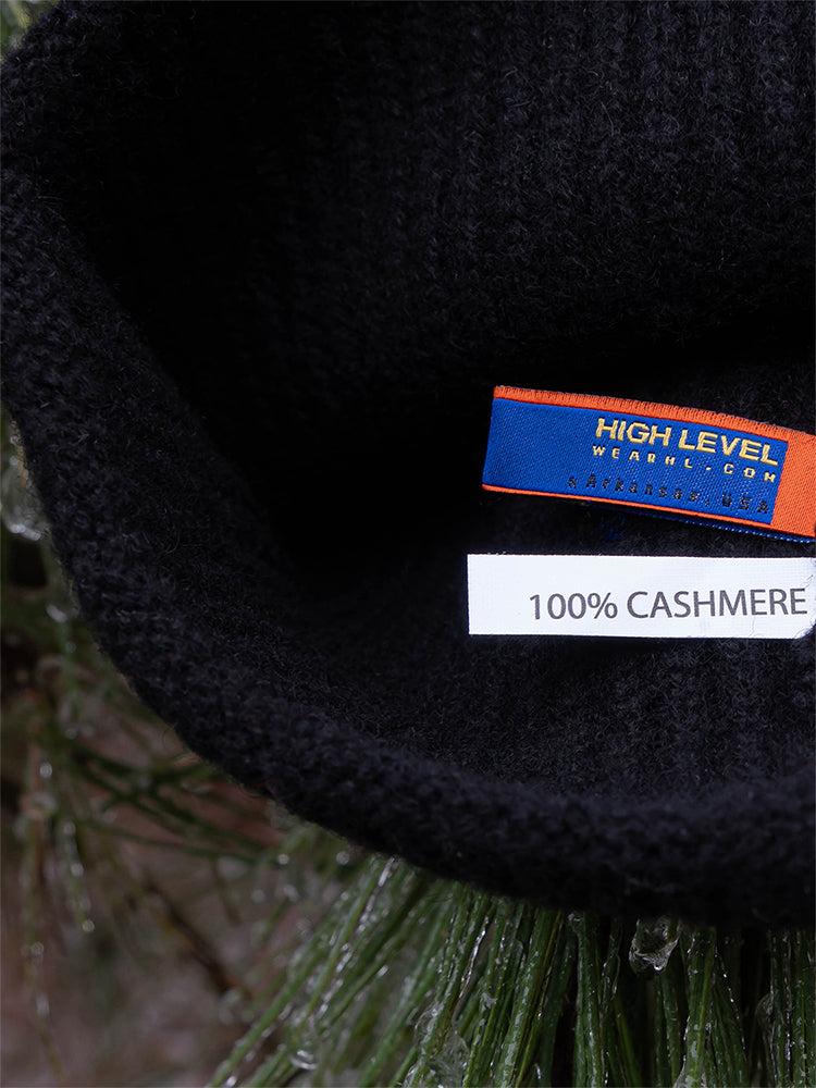 Cashmere Beanie Hat Black