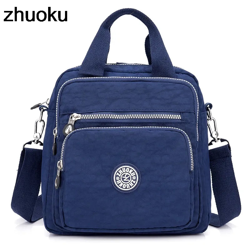 Women Messenger Light Travel Waterproof Nylon Double Shoulder Crossbody Tote Bag