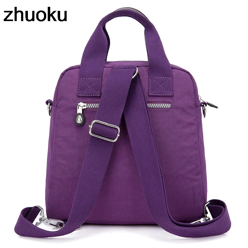 Women Messenger Light Travel Waterproof Nylon Double Shoulder Crossbody Tote Bag