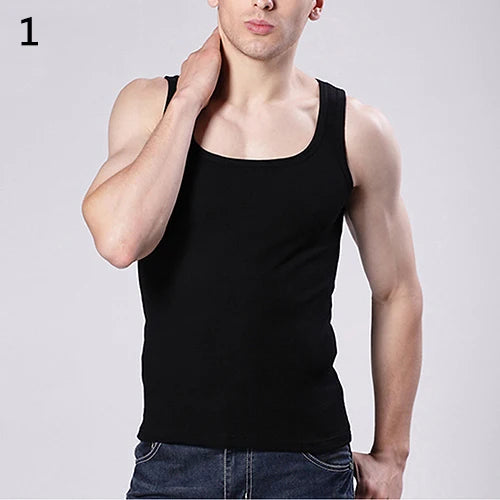 Men's Casual Tank Sleeveless Muscle Slim Top Bodybuilding Fitness T-Shirts