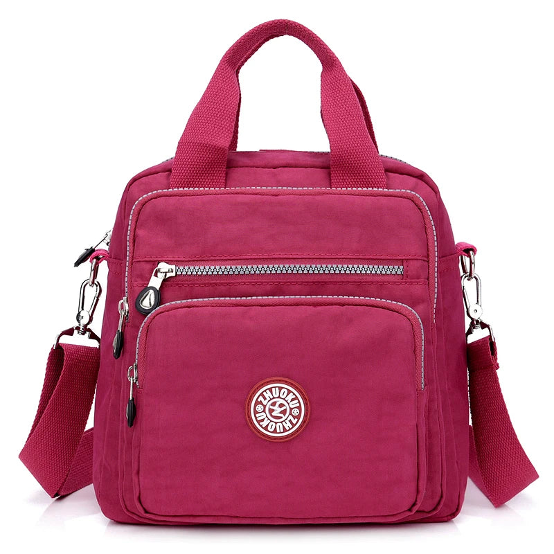 Women Messenger Light Travel Waterproof Nylon Double Shoulder Crossbody Tote Bag